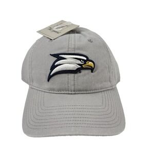 Georgia Southern Eagles Hat Gray Dad Cap Leather Strap Back Adjustable The Game